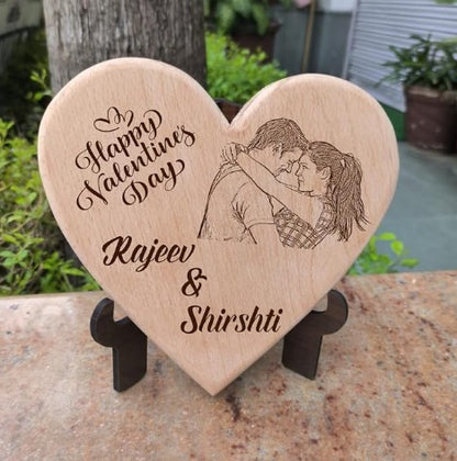 Giftiliya Heart Wooden Portrait