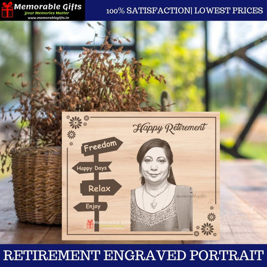 Retirement Engraved Portrait
