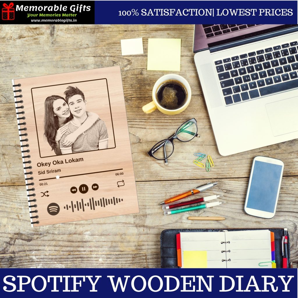 Spotify Wooden Diary