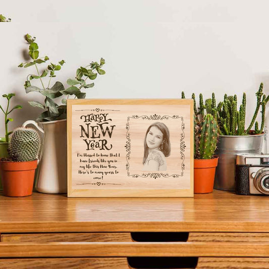 New Year Wooden Portrait