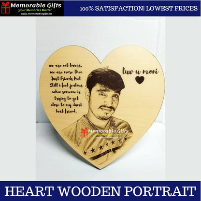 Heart Wooden Portrait