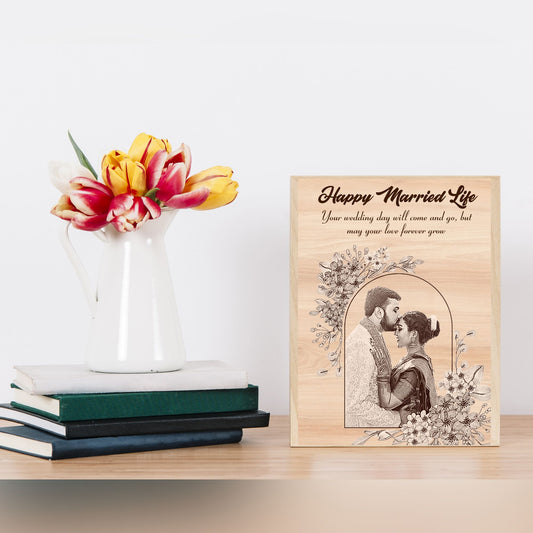 Marriage Wooden Portrait