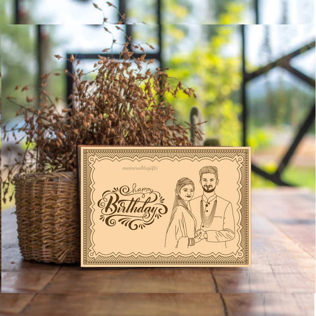 Birthday Wooden Portrait 6*8