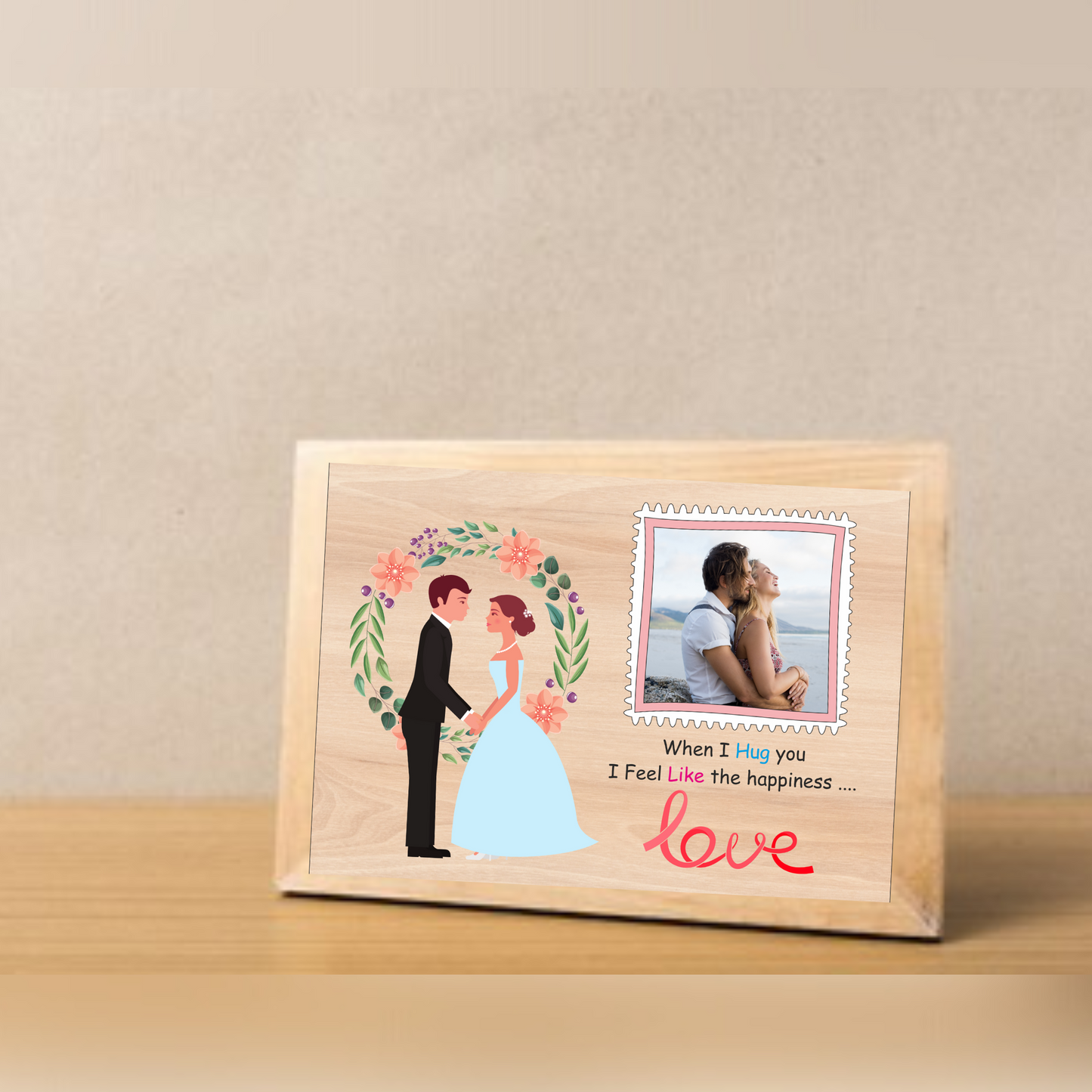 Love Wooden Photo Portrait Planks