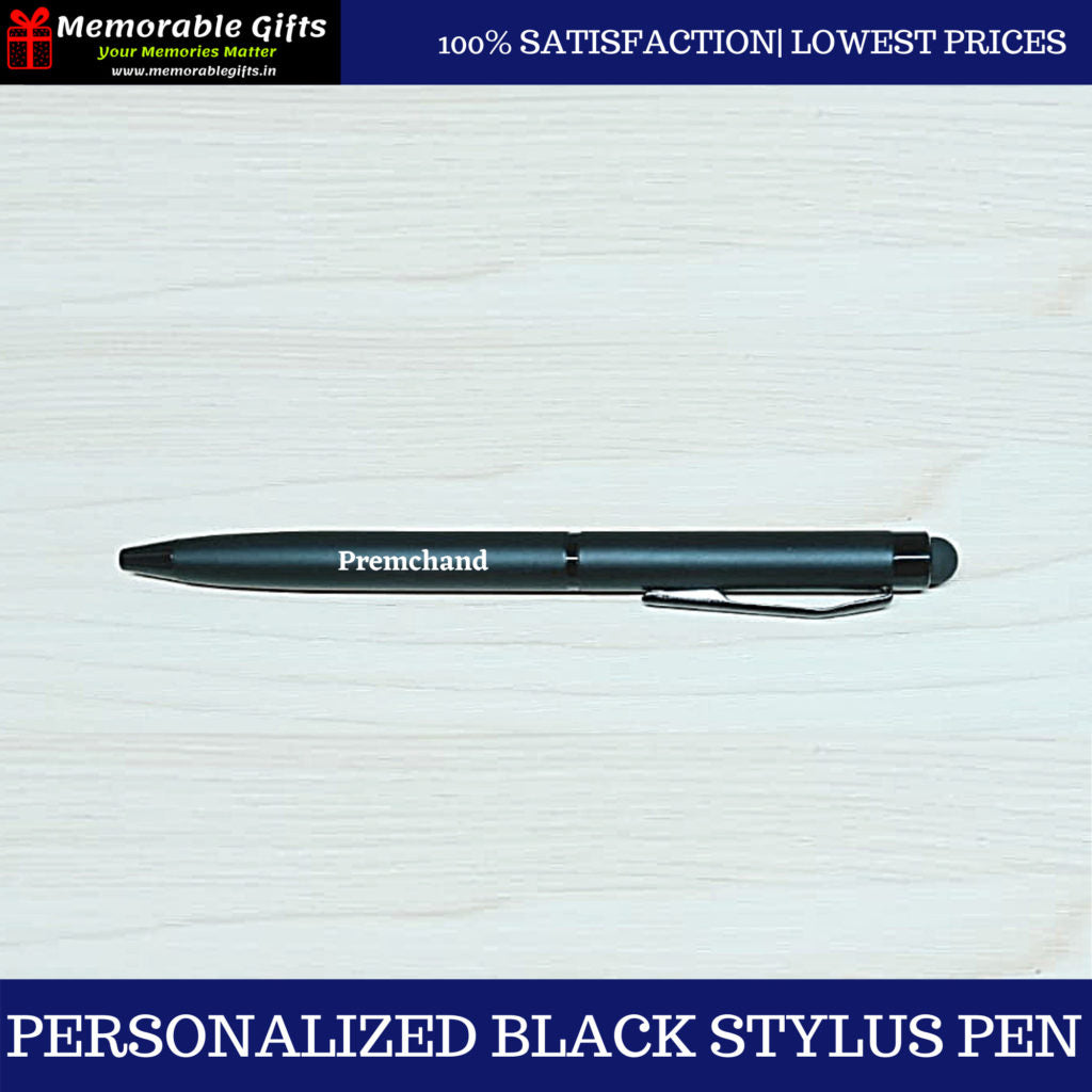 Personalized Black Stylus Pen