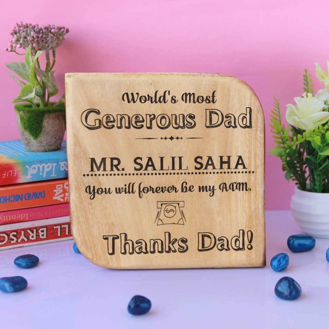 Wooden Message Plank for Father