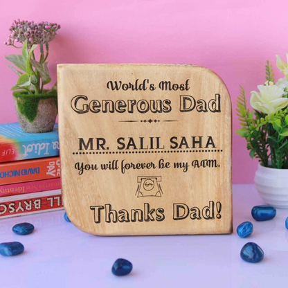 Wooden Message Plank for Father