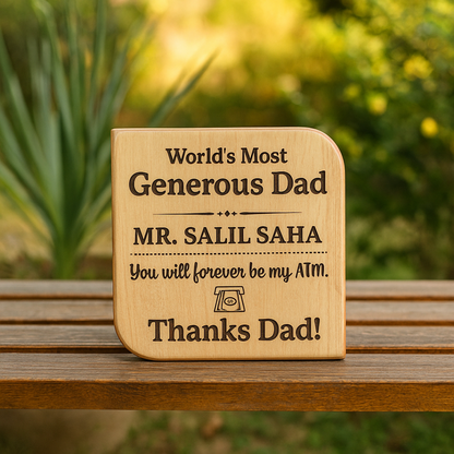 Wooden Message Plank for Father