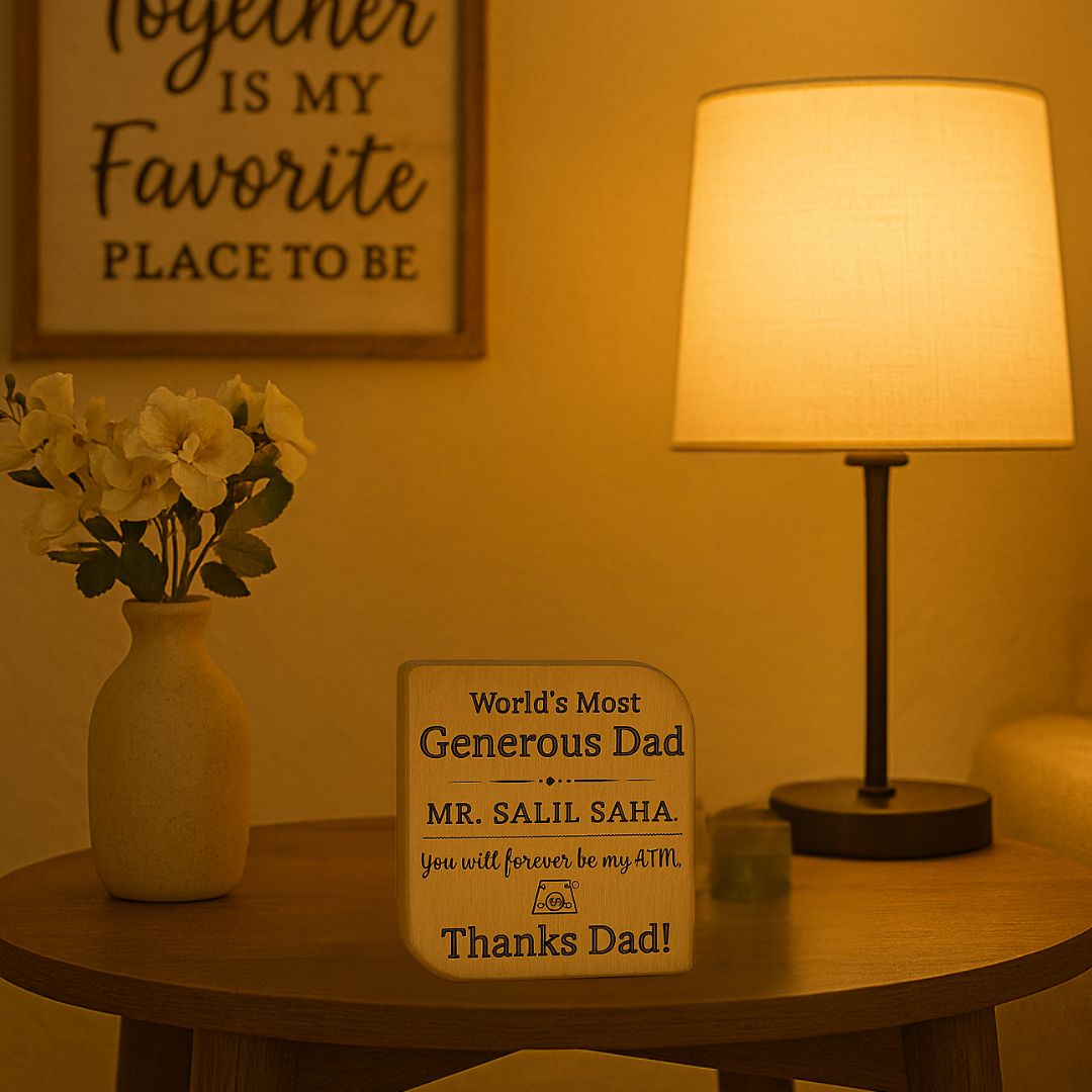 Wooden Message Plank for Father