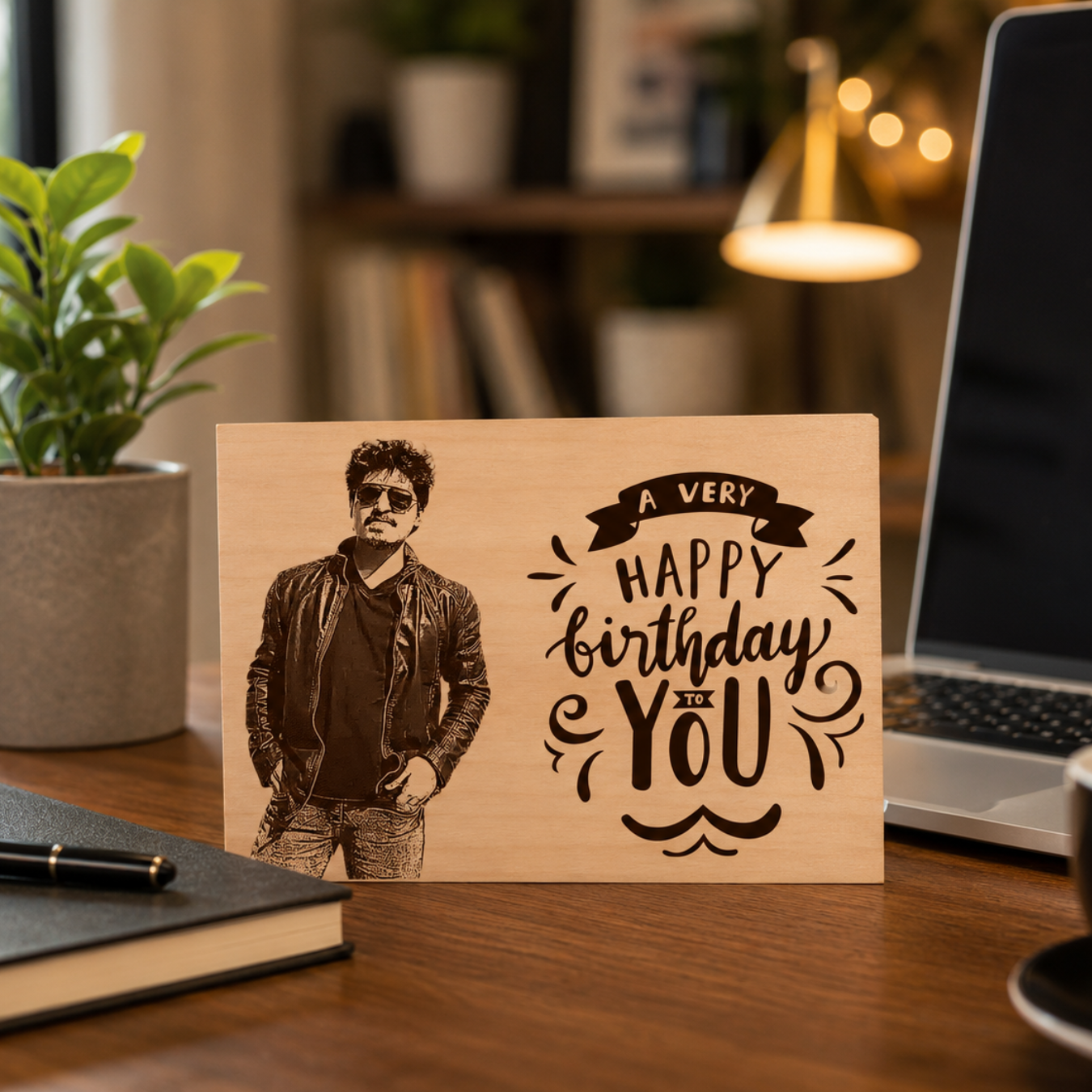 Giftiliya Wooden Portrait Birthday