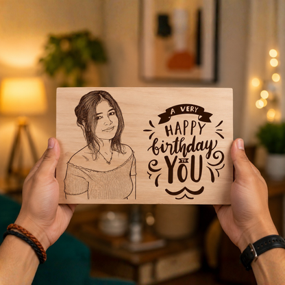 Giftiliya Wooden Portrait Birthday