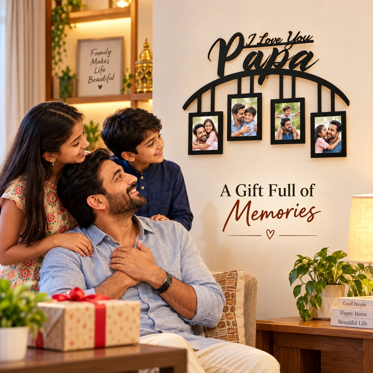 Wall Hanging With 4 Pictures