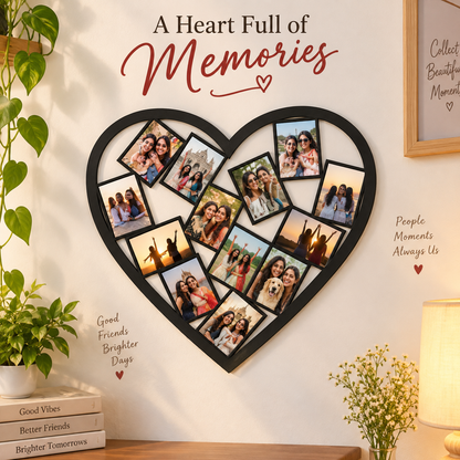 Heart Wooden Collage