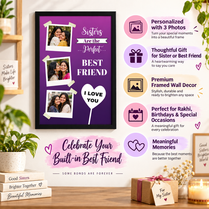 Sisters Best Friend Frame Rakhi