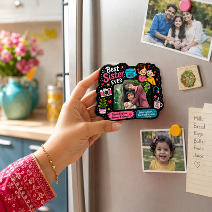 Best Bhai Ever personalised photo fridge magnet – image 4