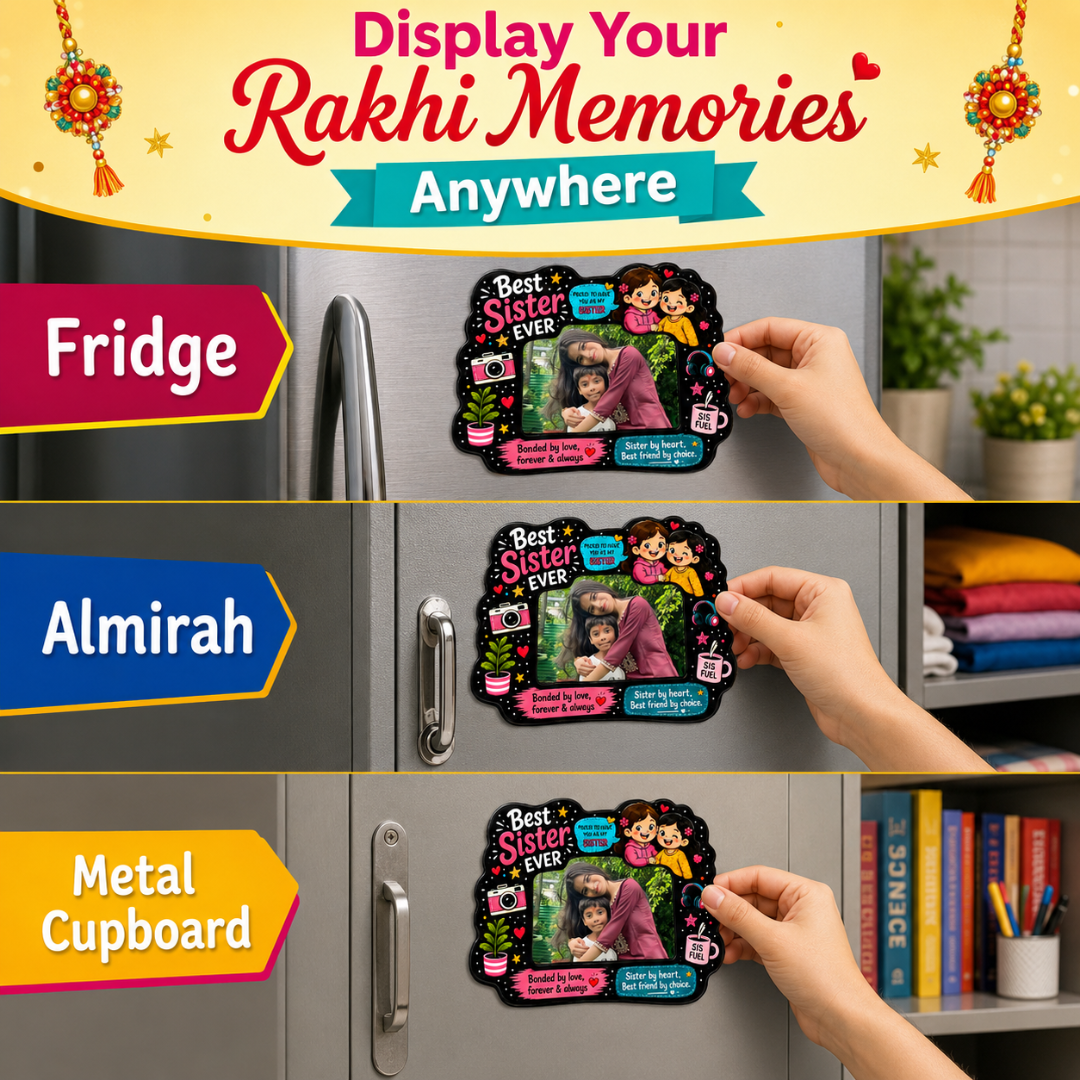 Best Bhai Ever personalised photo fridge magnet – image 5