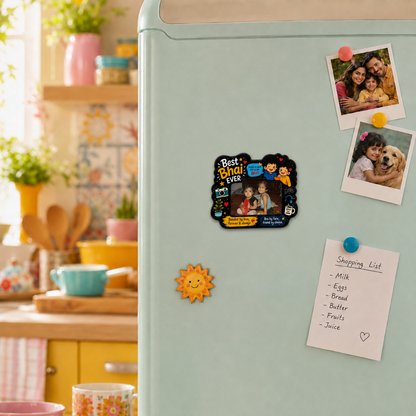 Best Bhai Ever personalised photo fridge magnet – image 8