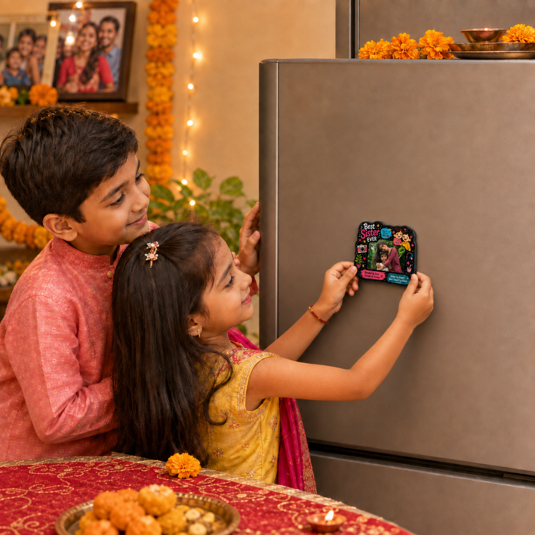 Best Bhai Ever personalised photo fridge magnet – image 9