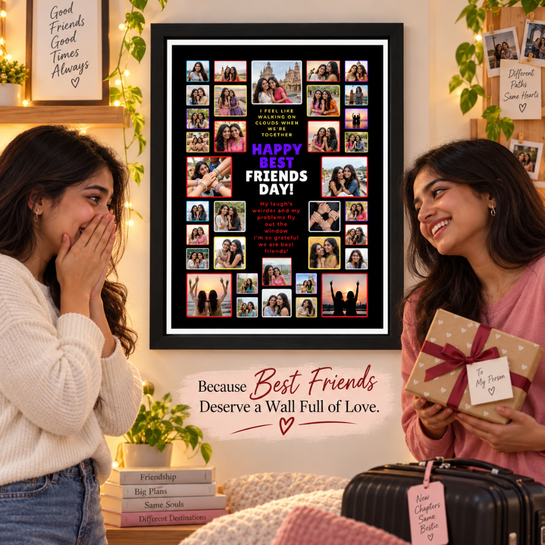 Farewell gift scene with a Best Friend 35 Picture Frame