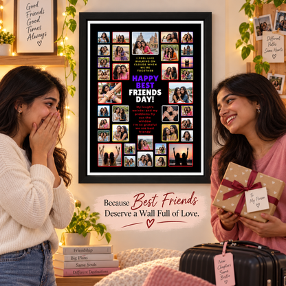 Farewell gift scene with a Best Friend 35 Picture Frame