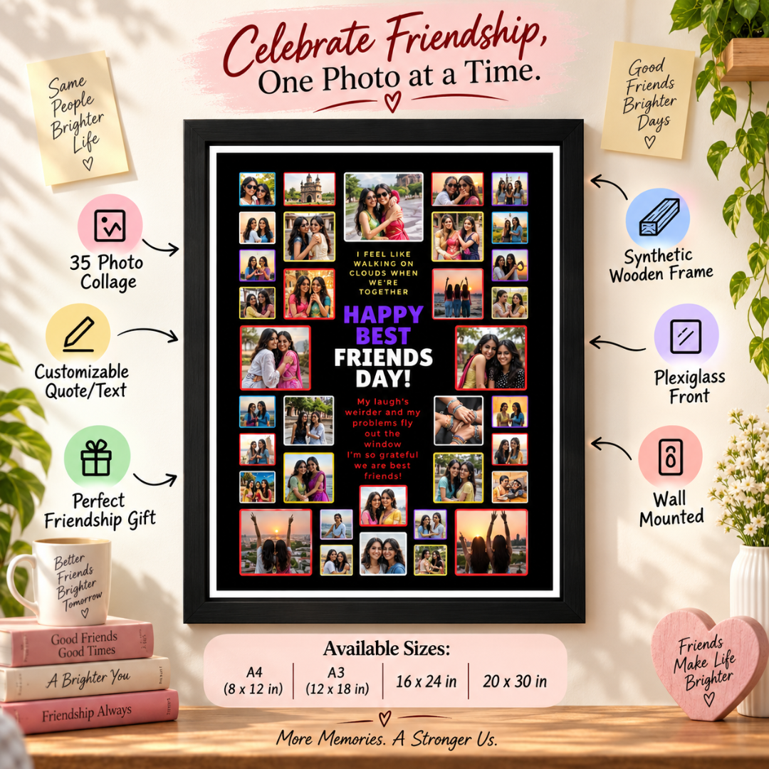 Best Friend 35 Picture Frame features and available sizes