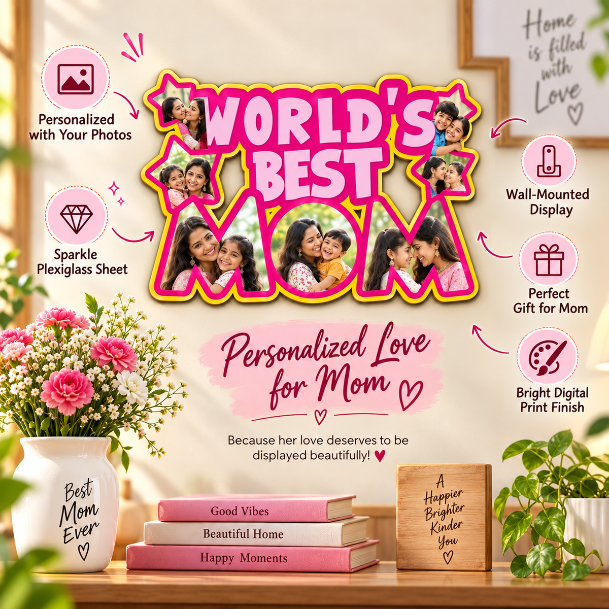 World Best Mom Wall Frame
