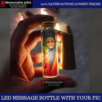 LED Message Bottle With Your Pic