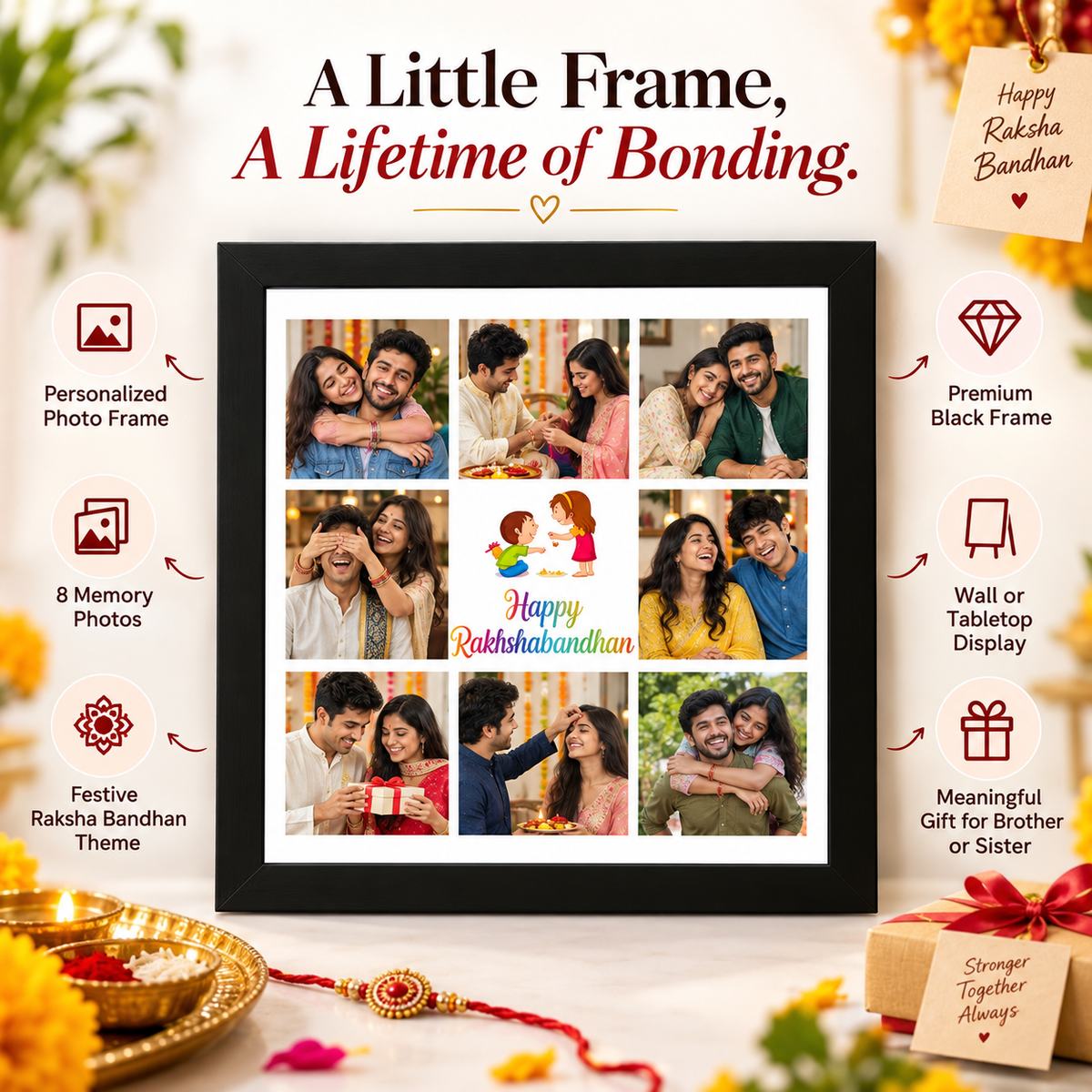 Rakshabandhan Square Frame For Rakhi