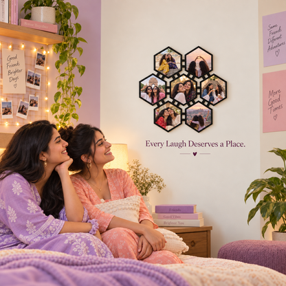 Hexagonal Collage Wall Frame 14x14 inches