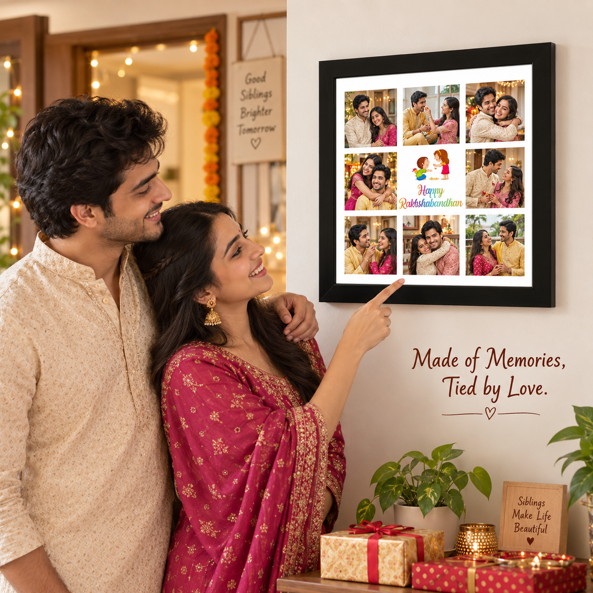 Rakshabandhan Square Frame For Rakhi