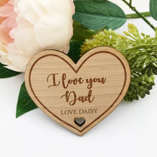 Heart Wooden Standy For DAD