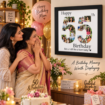 Personalized Giftiliya Birthdate Frame as a birthday gift for mom