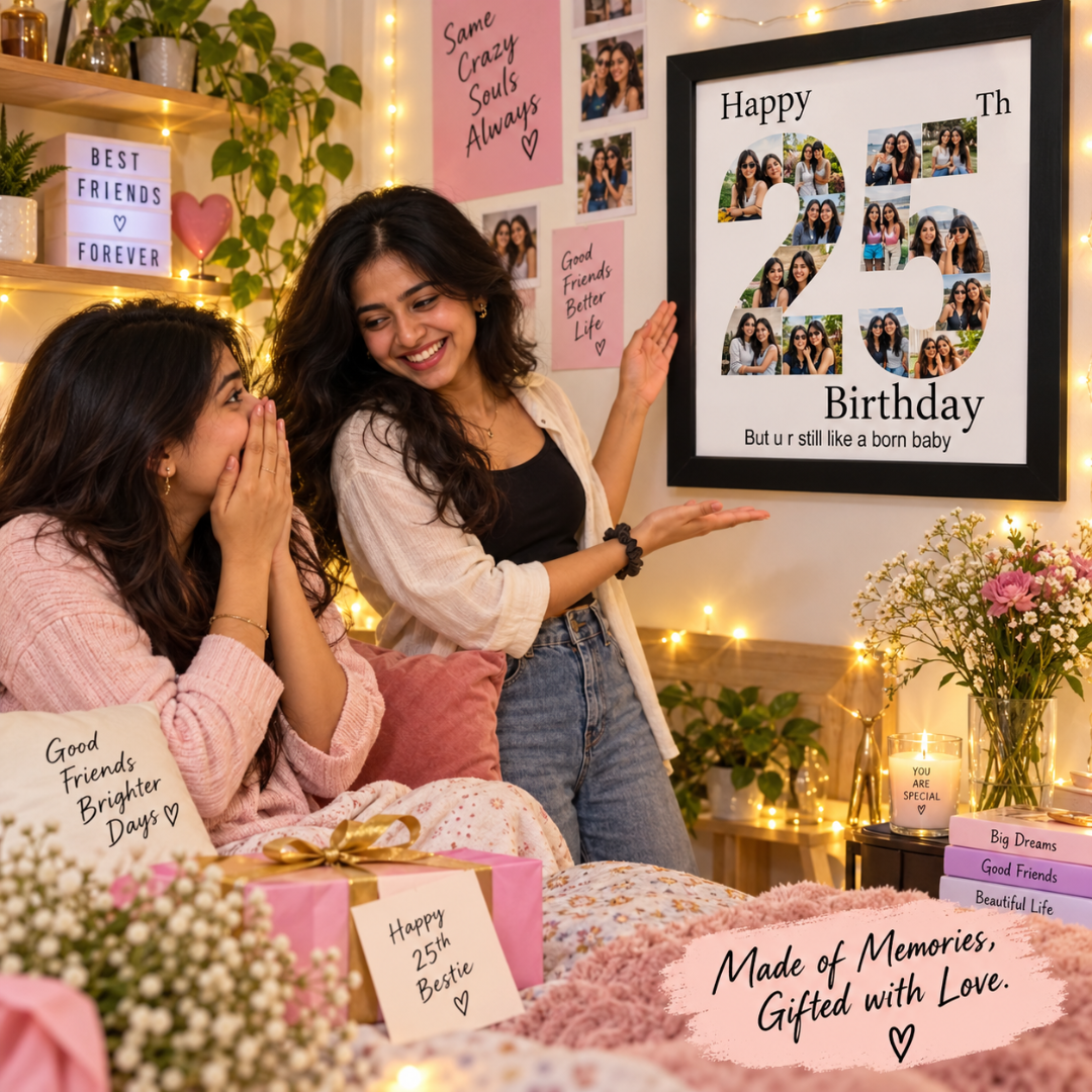 Personalized Giftiliya Birthdate Frame as a birthday gift for a friend