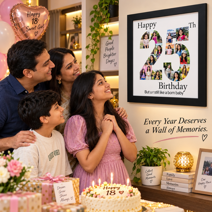 Personalized Giftiliya Birthdate Frame as a family birthday gift