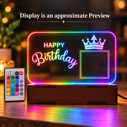 Multi-Color 16 RGB birthday lamp blank design for live personalization preview
