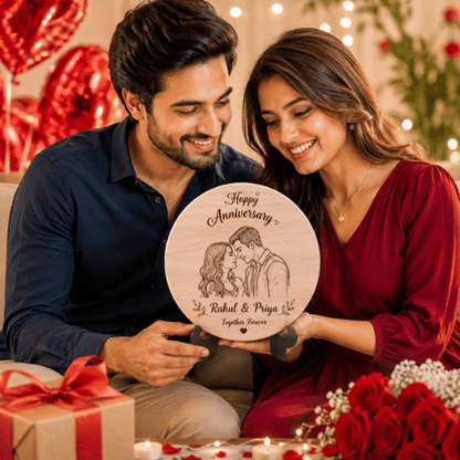 Giftiliya Circular wooden portrait product image 4
