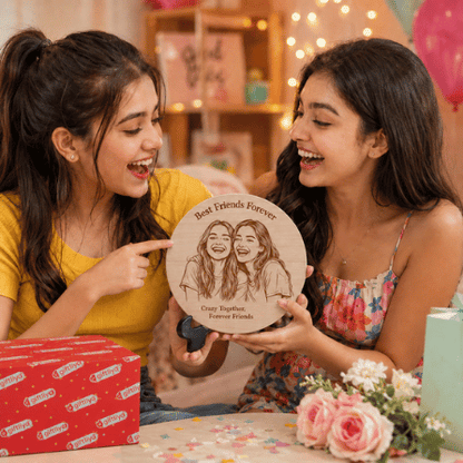 Giftiliya Circular wooden portrait product image 6