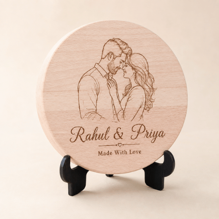 Giftiliya Circular wooden portrait product image 7