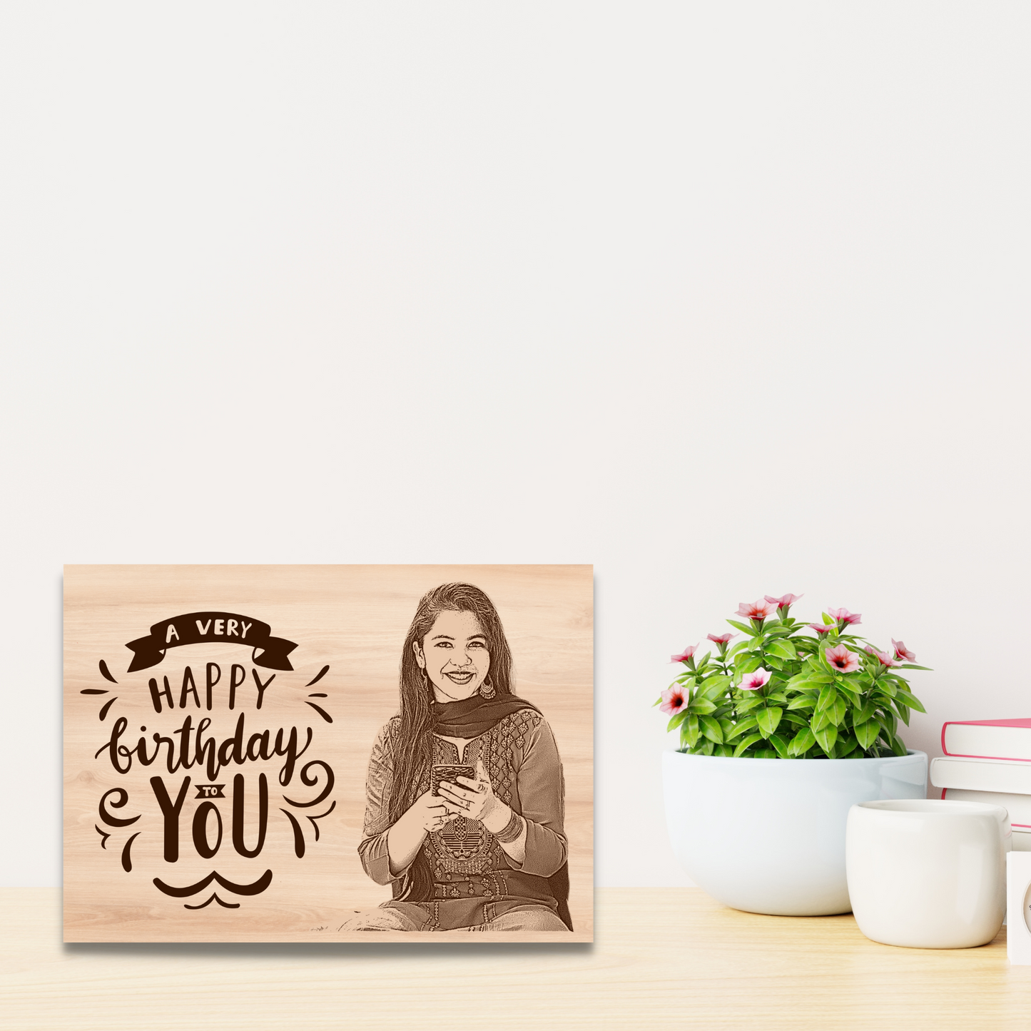 Giftiliya Wooden Portrait Birthday