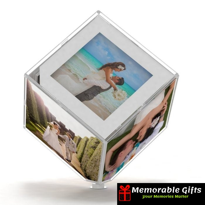 Personalised Rotating Cube With Led