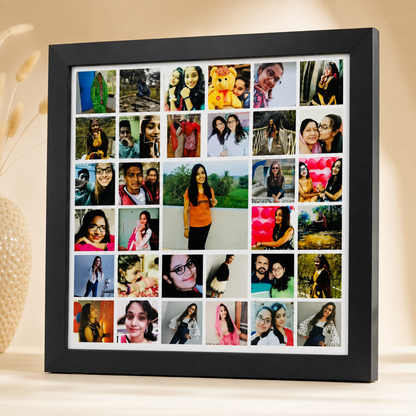 Square collage 33-picture frame – tabletop display